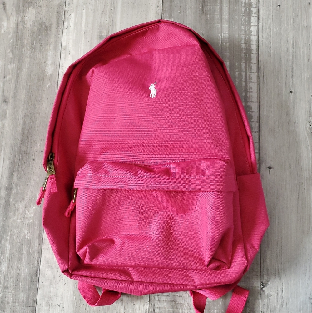 Polo Ralph Lauren Polo Ponny Canvas Backpack Sport Pink NWT
